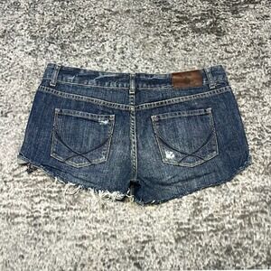 Victoria's Secret Pink Denim Shorts Womens 10 (34") Blue Low Rise Mini Micro